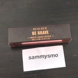 Realher Metallic Matte Liquid Lipstick, BE BRAVE metallic rose gold